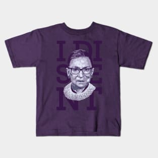 I Dissent RBG Feminist Digital Painting Kids T-Shirt